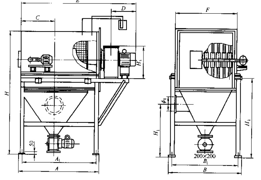 扁袋<a href='/chanpin.html'>單機除塵器</a>